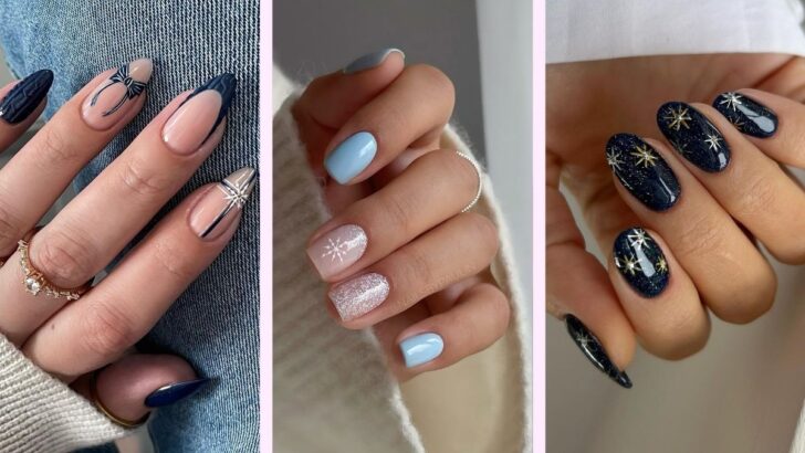 30 Blue Christmas Nail Ideas to Keep It Frosty and Festive in 2024