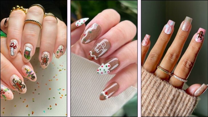 25 Gingerbread Nail Ideas to Make Your Christmas Nails the Best Ever