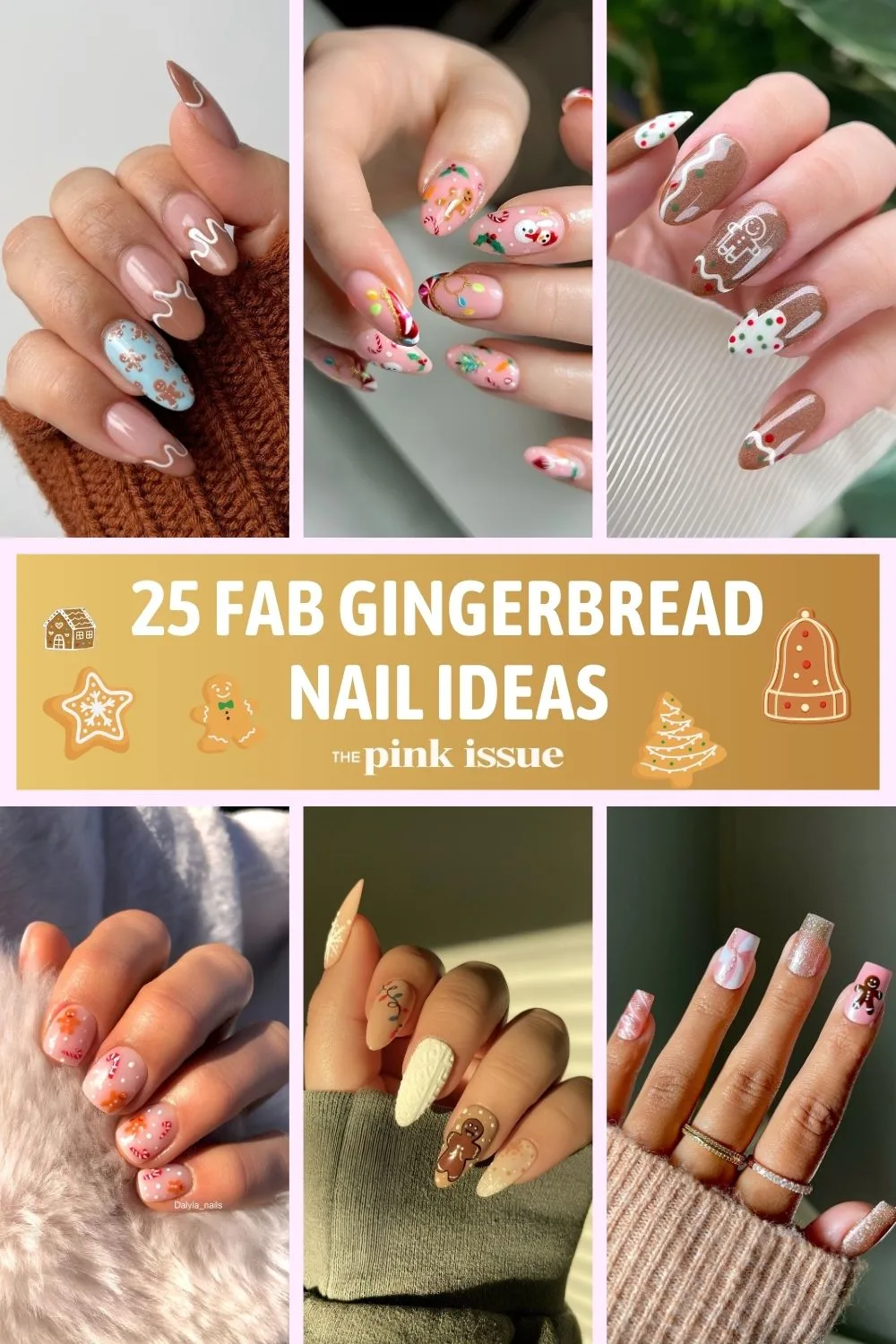 Gingerbread nail ideas Pinterest