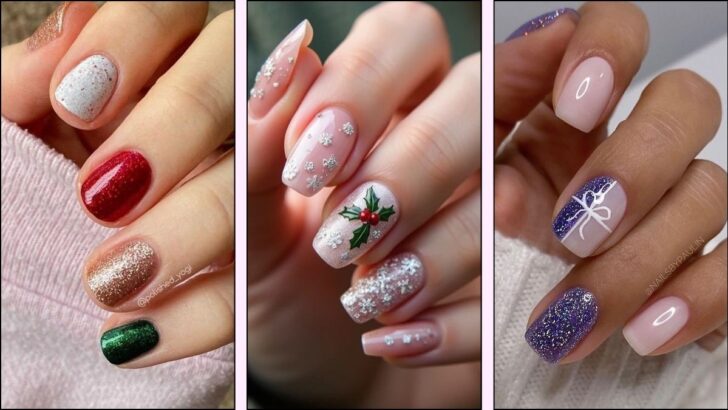 35 Glitter Christmas Nail Designs That Are Holiday 2024 Must-Haves