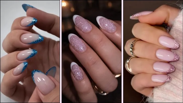 These 20 Glitter French Tip Nails Are the Only Sparkle Content You Need