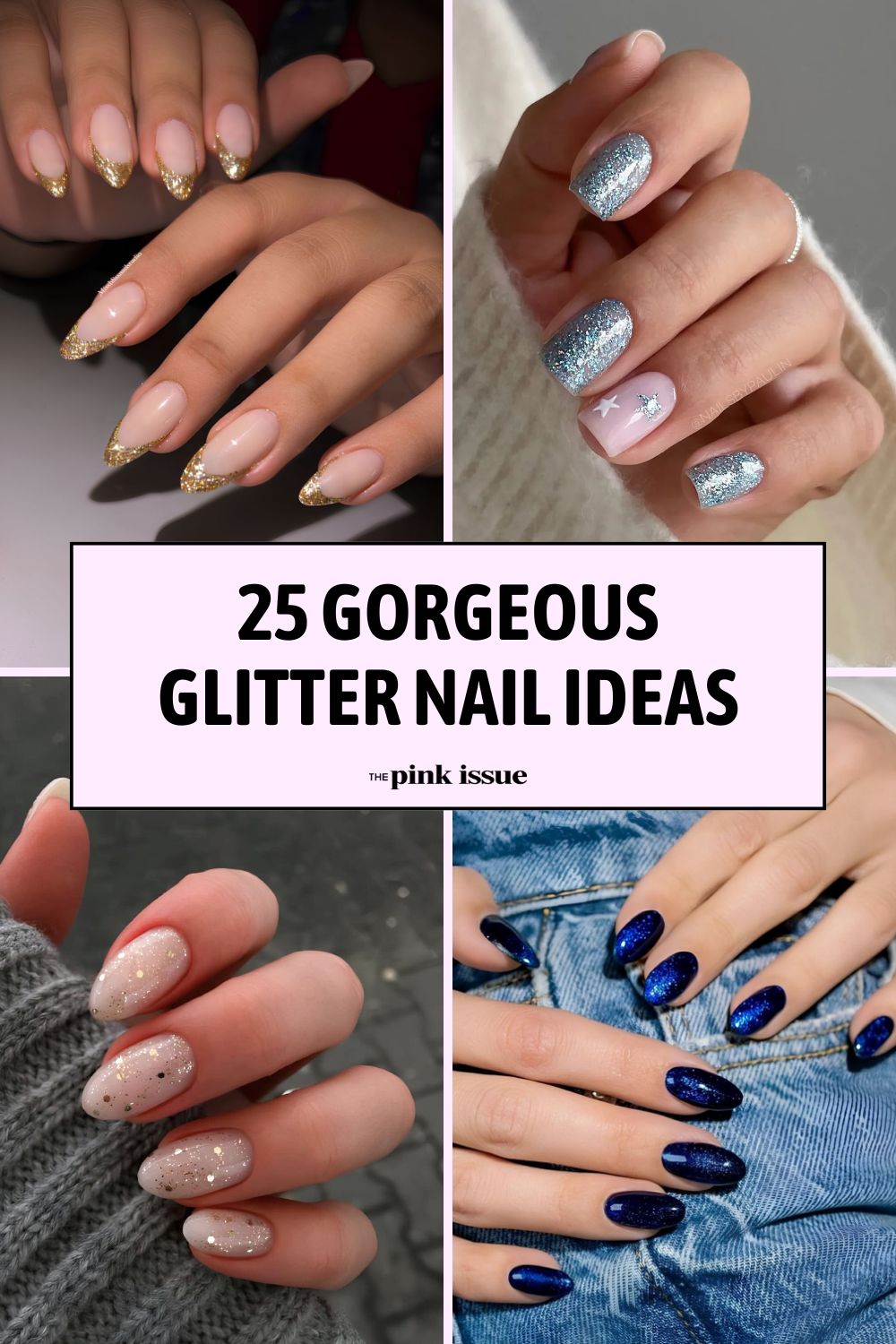 Glitter Nail ideas Pinterest!