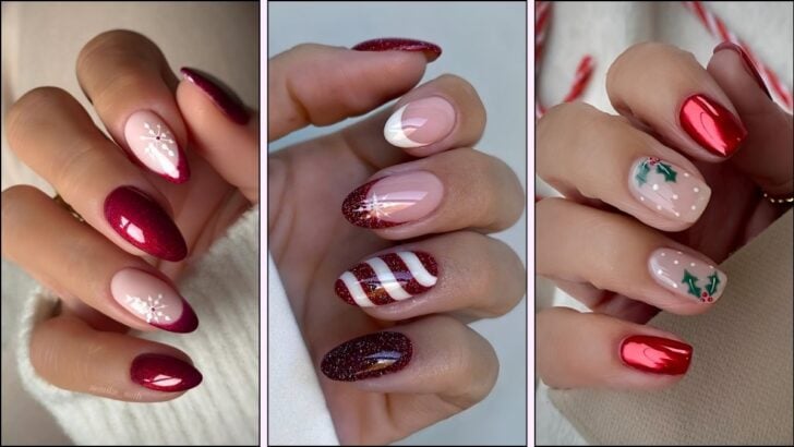 20 Red and White Christmas Nails for a Very Merry Manicure