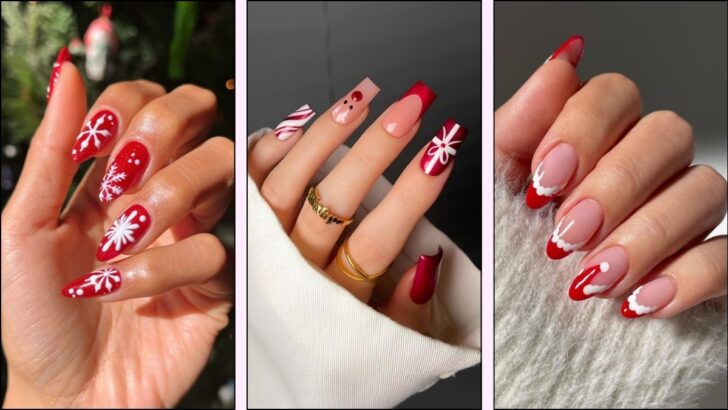 27 Red and White Christmas Nail Ideas for a Very Merry Manicure