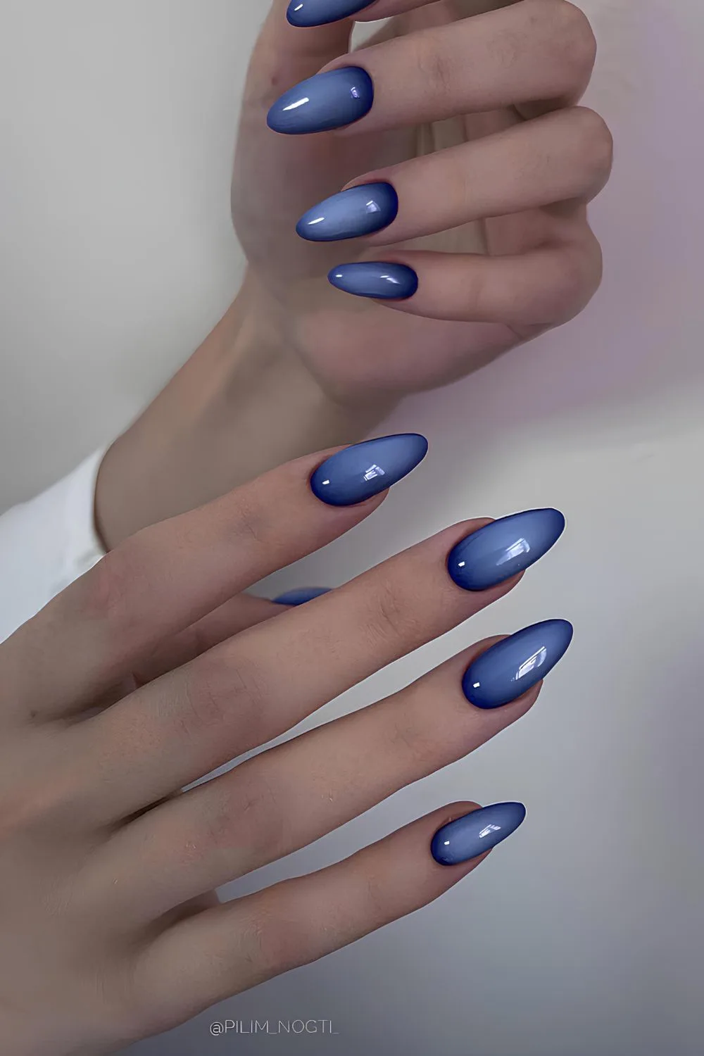 Sapphire blue aura nails