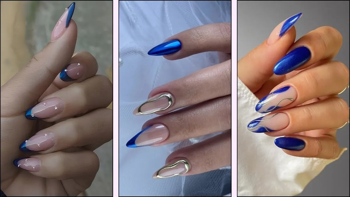 Sapphire blue nail designs