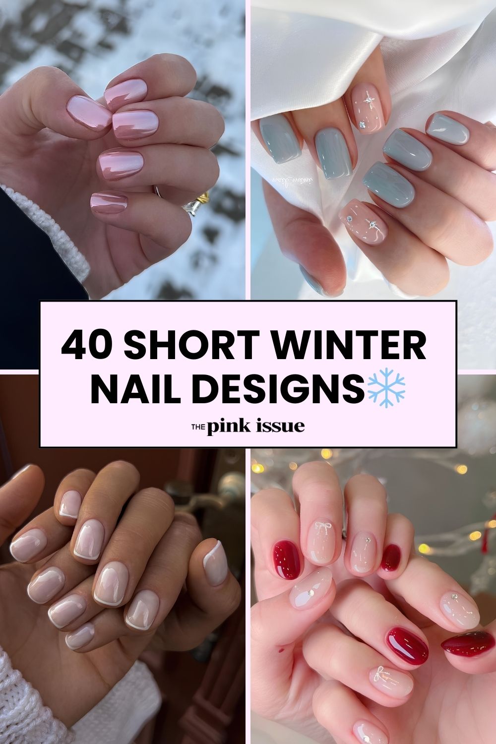 Short winter nail ideas Pinterest