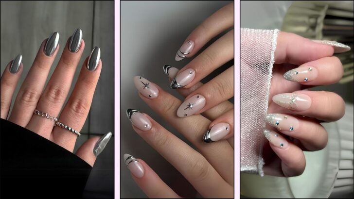 Glam Queens, Here Are 30 Silver Nail Designs You’ll Adore