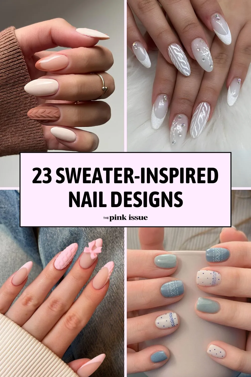 Sweater nail ideas Pinterest