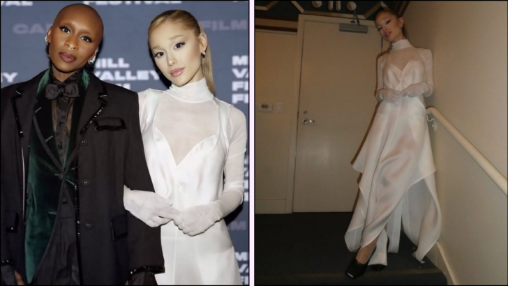 Ariana Grande’s Angelic All-White Look Stuns at “Wicked” Screening