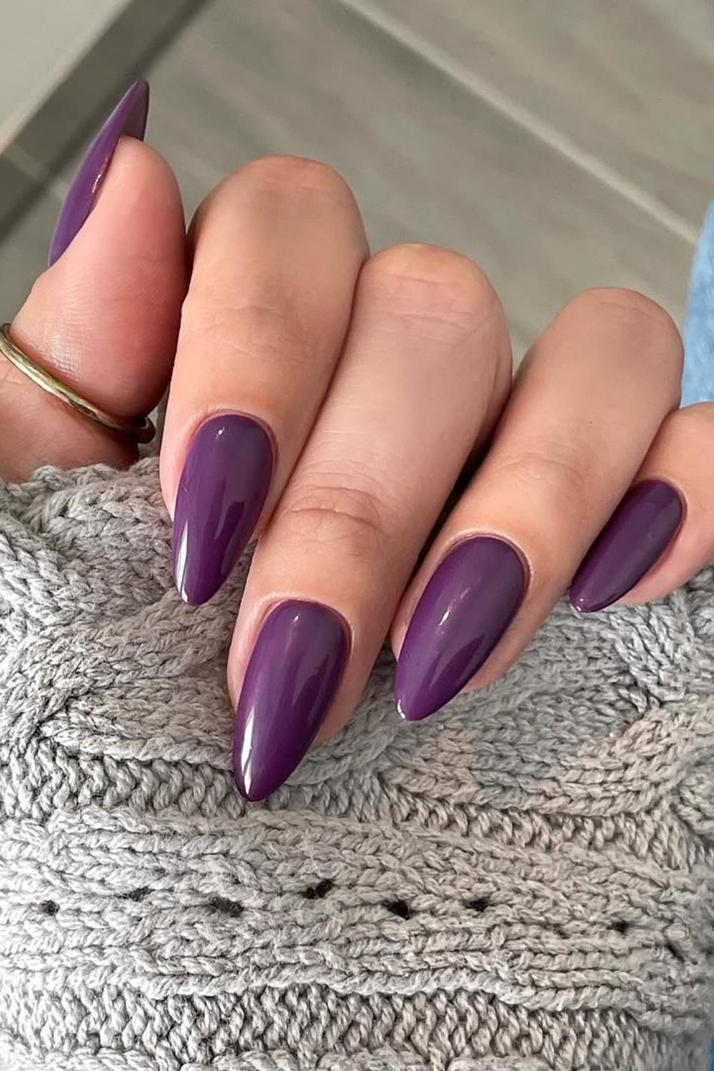 Dark plum nails