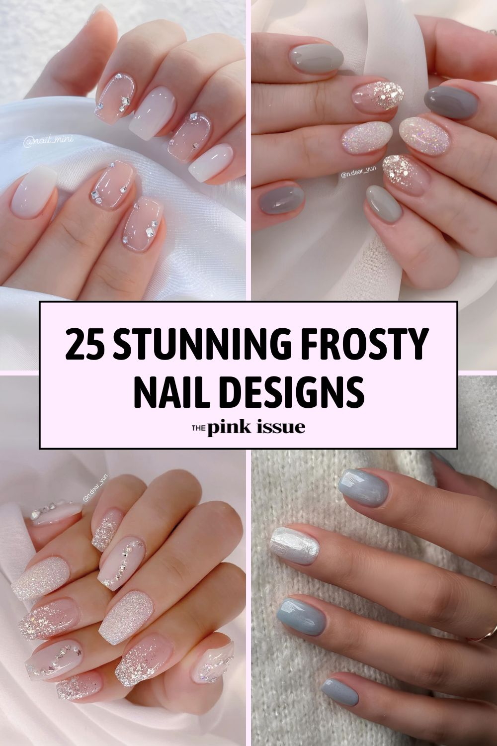 Frosty nail ideas Pinterest