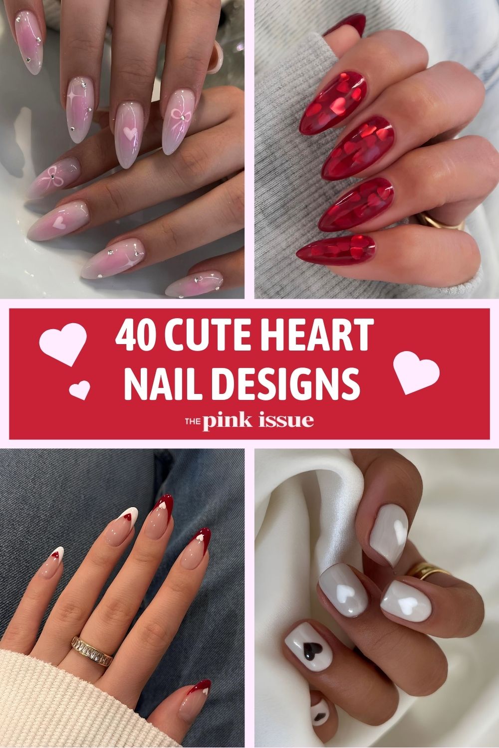 Heart nail designs Pinterest