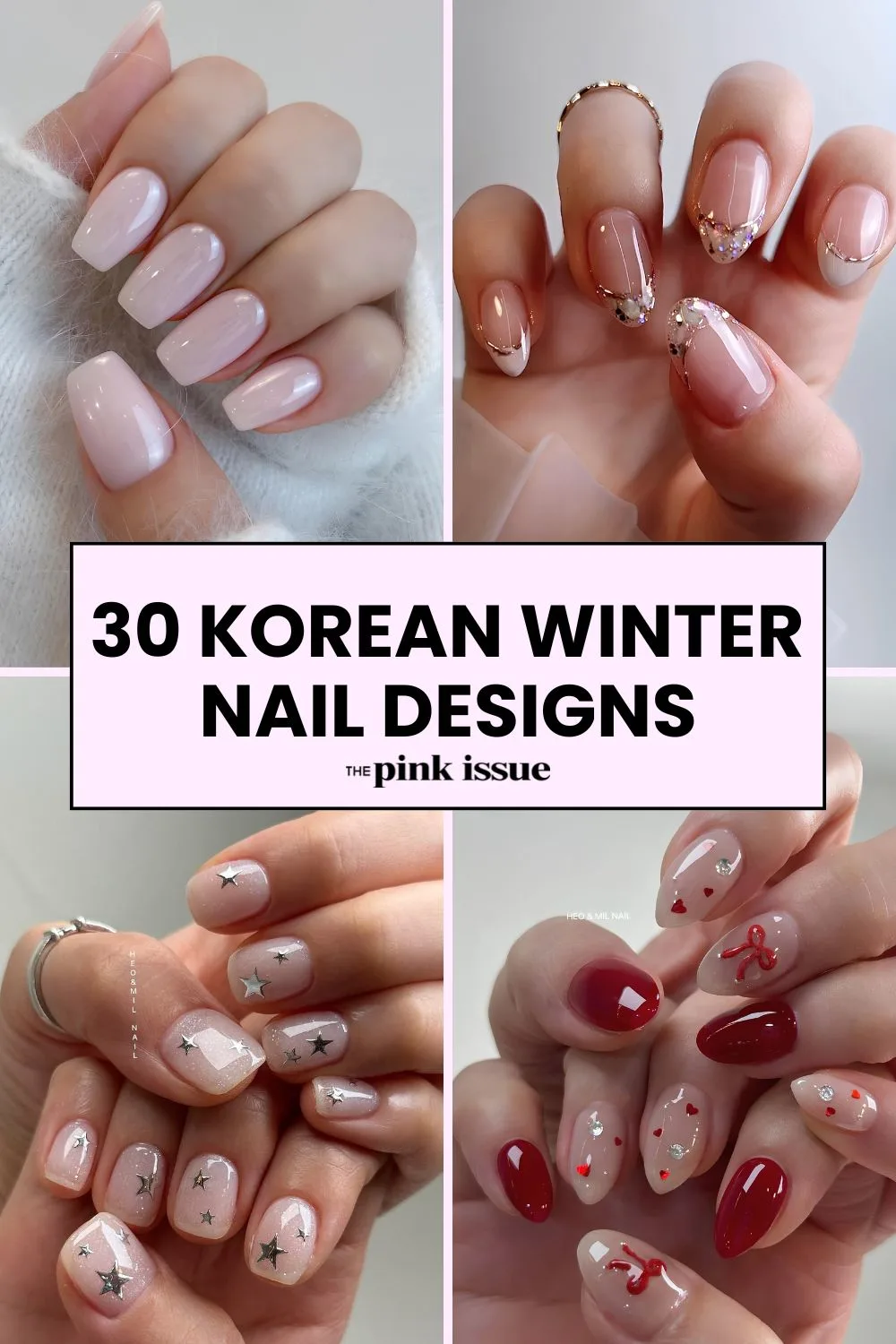 Korean winter nail ideas Pinterest