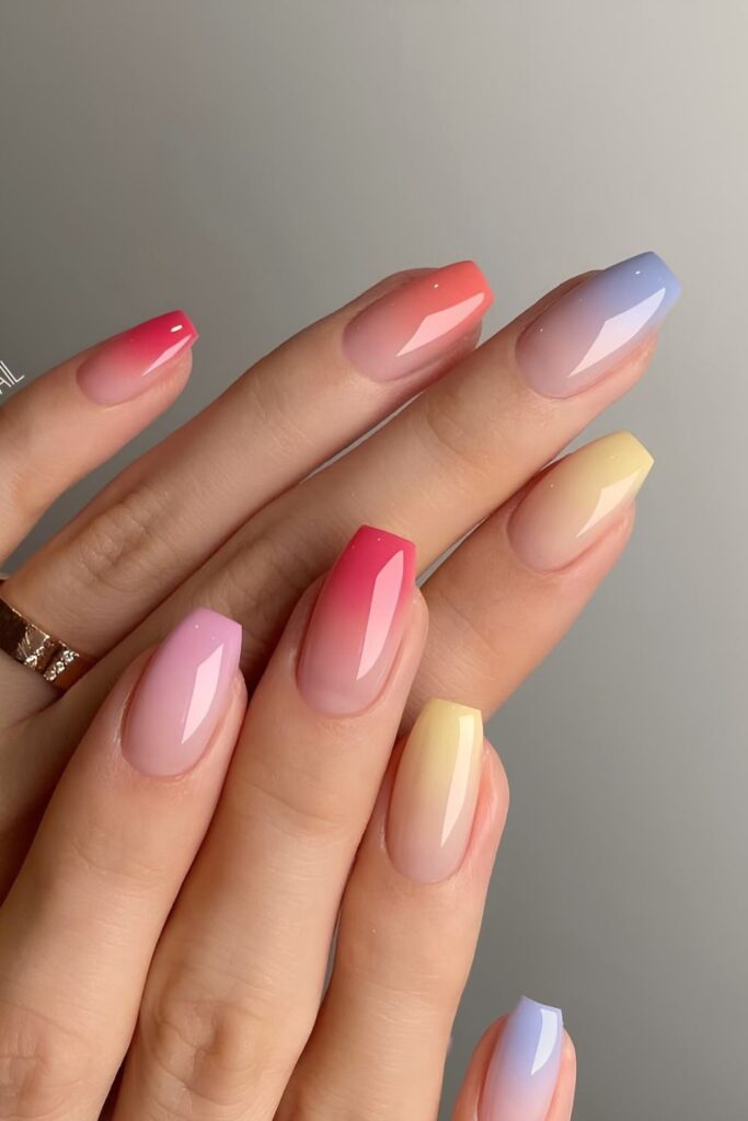 Pastel ombre nails