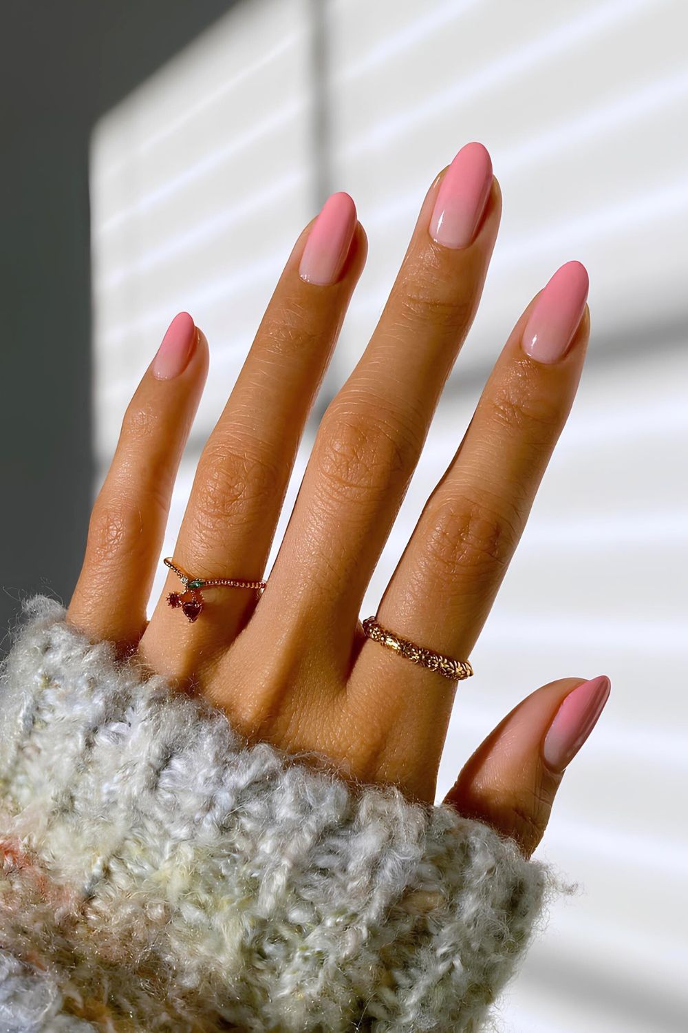 Pink ombre nails