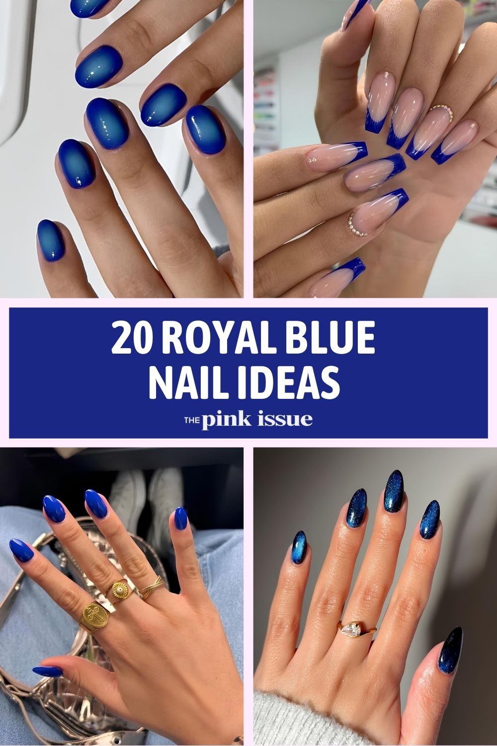 Royal blue nail ideas Pinterest