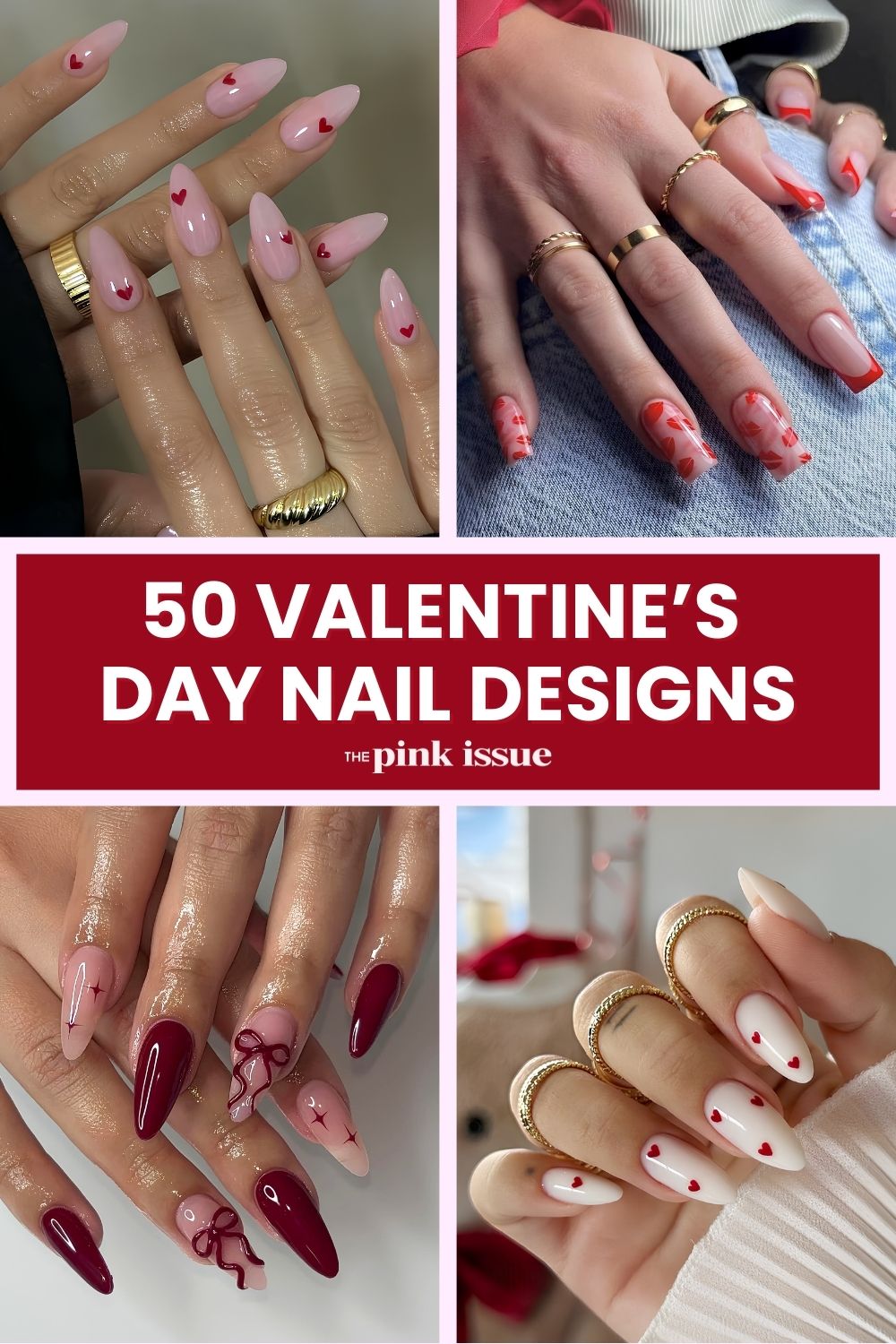 Valentines day nail ideas Pinterest