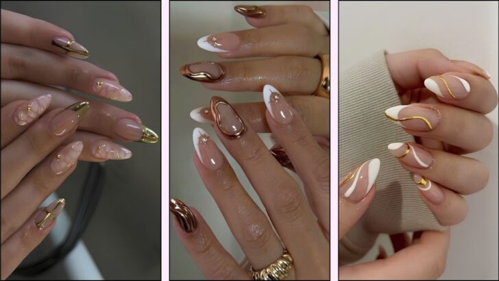 25 White and Gold Nail Designs Everyone Will Be Wearing in 2025