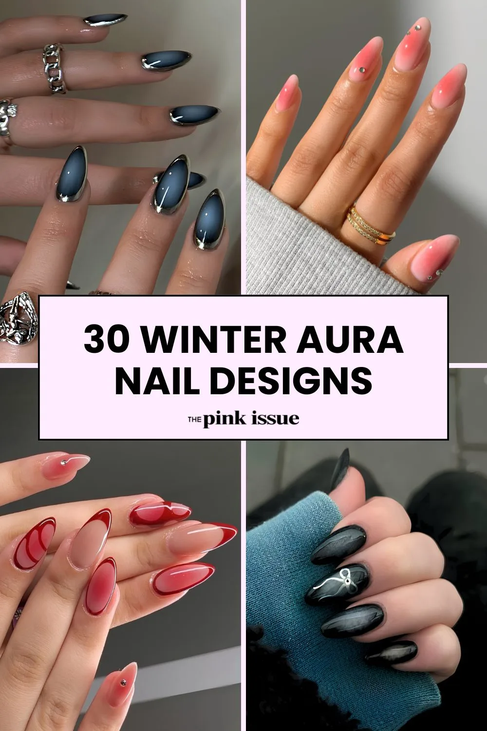 Winter aura nail ideas Pinterest