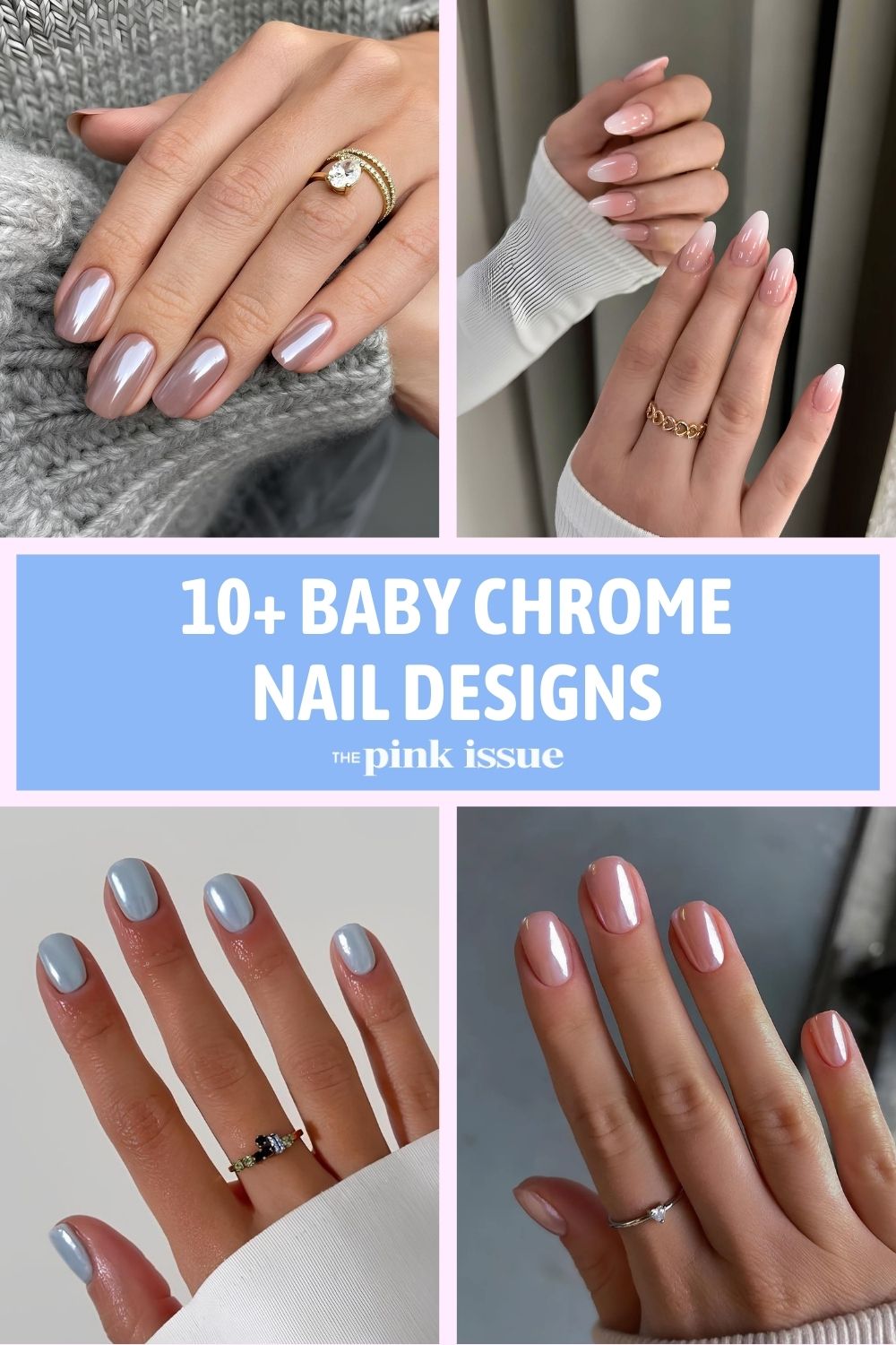 Baby chrome nail designs Pinterest