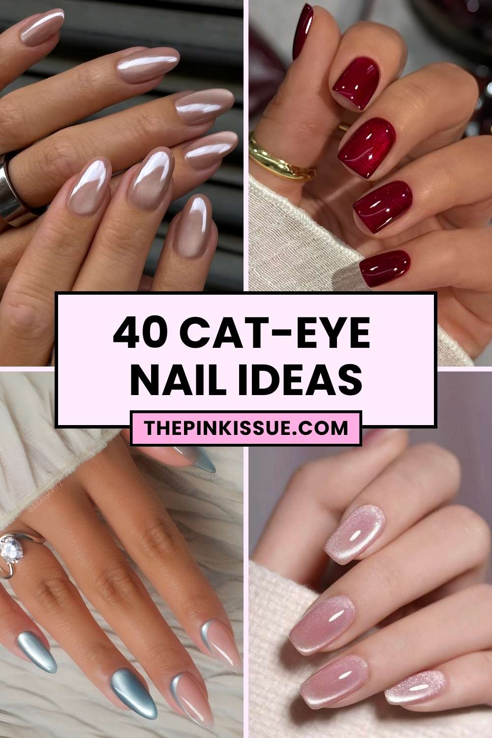 Cat-eye nail ideas Pinterest