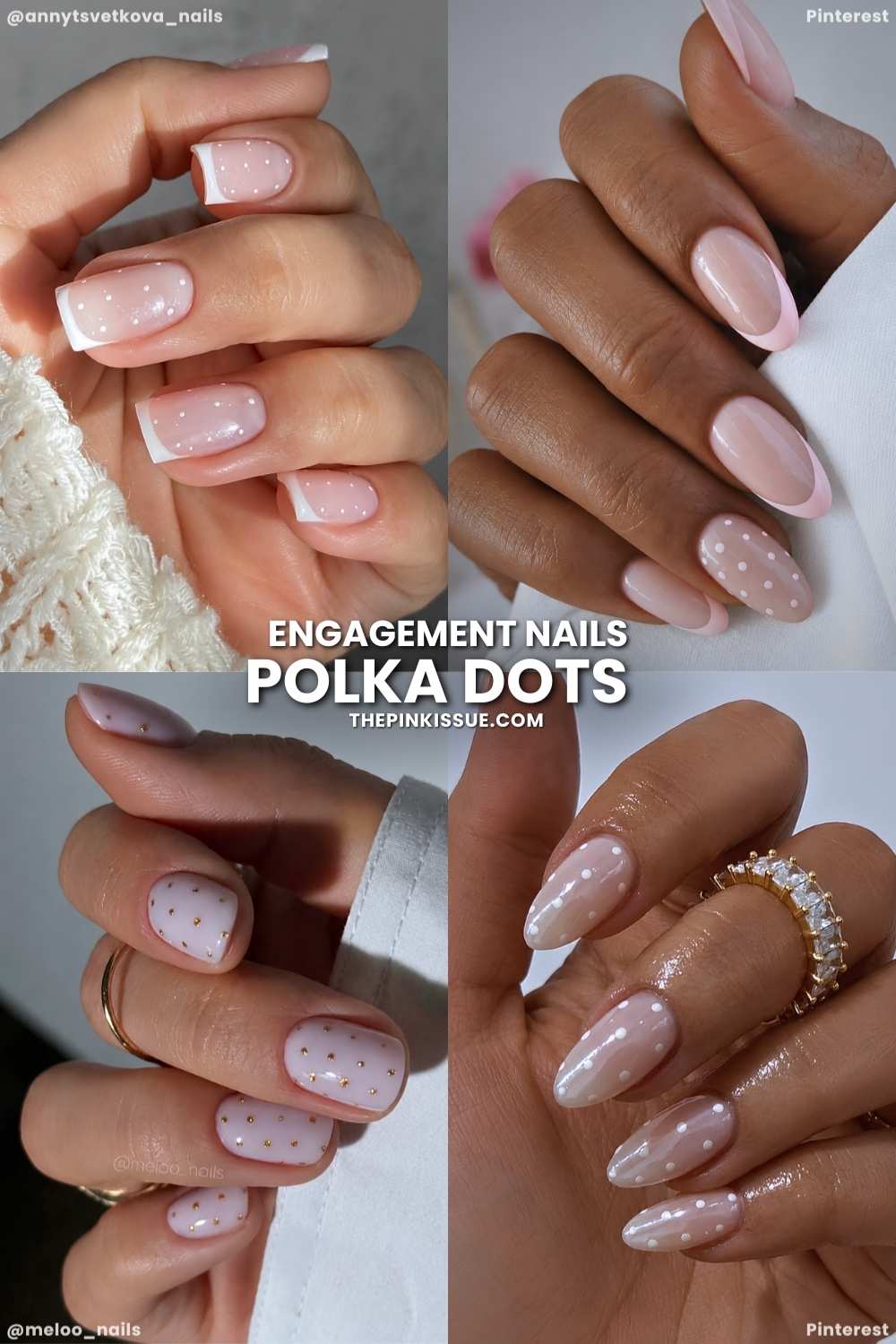 Elegant polka dot manicures