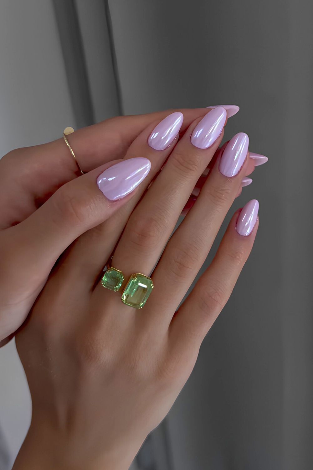 Glazed lavender nails