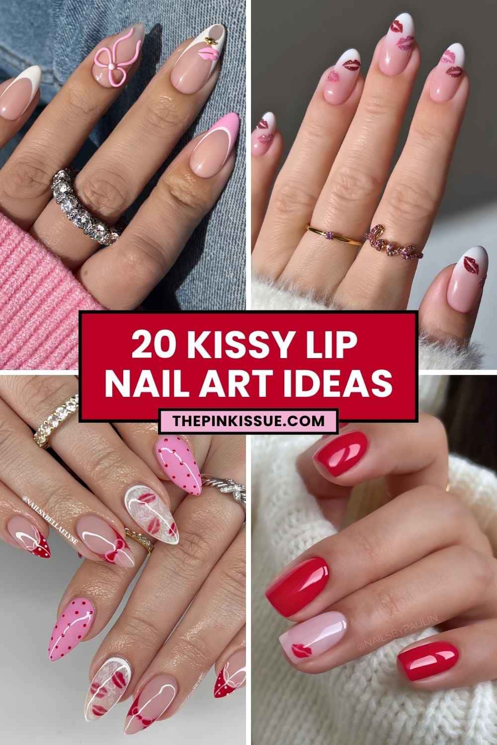 Kissy lip nail ideas Pinterest