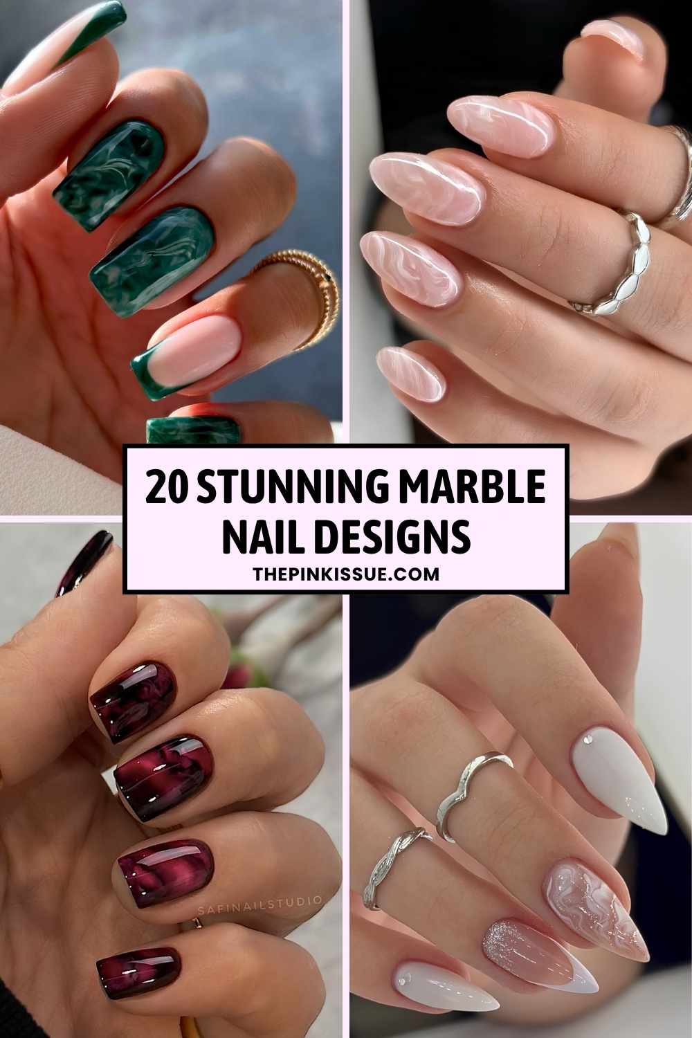 Marble nail designs Pinterest