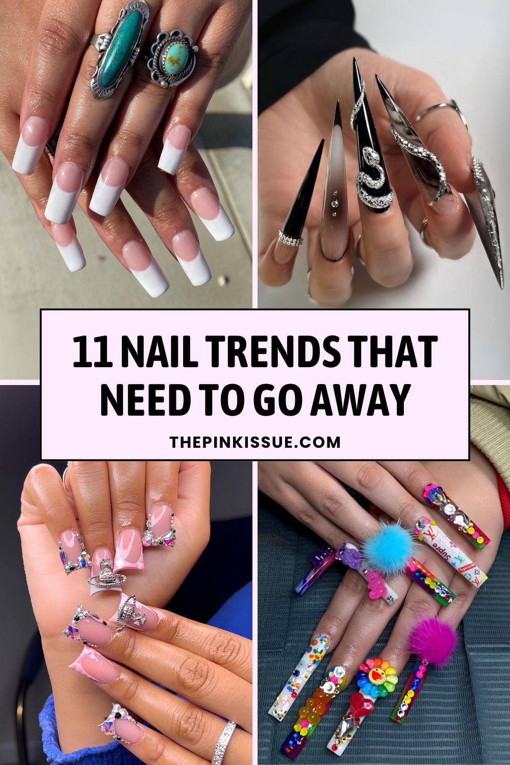 Outdated nail trends Pinterest