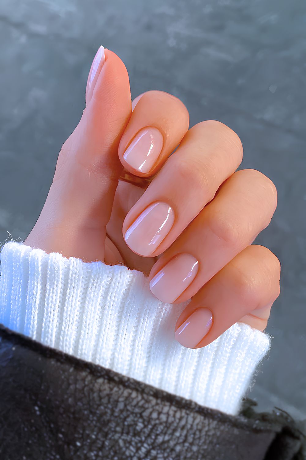 Sheer white manicure