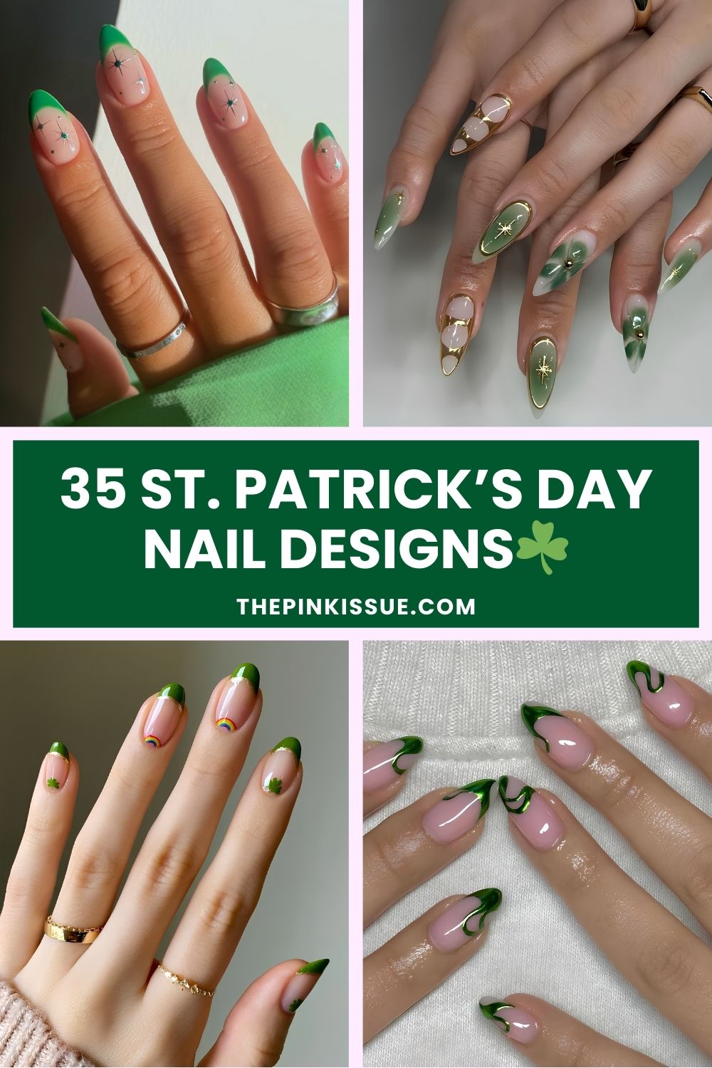 St. Patrick's Day nails Pinterest