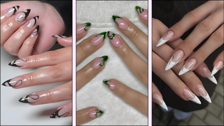 20 Swirly French Tip Nails That Are Straight-Up Mani Goals