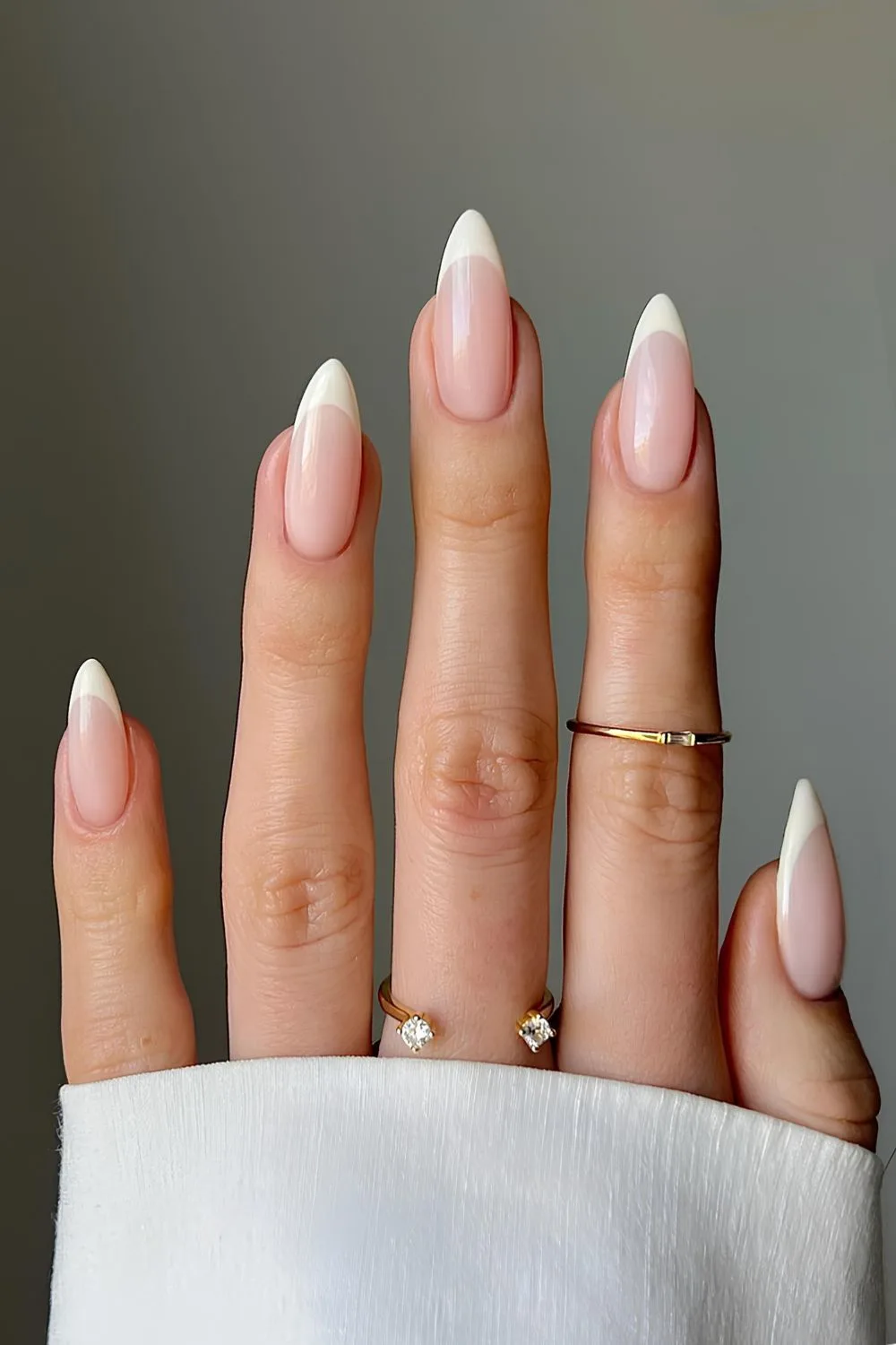 Vanilla French tip nails