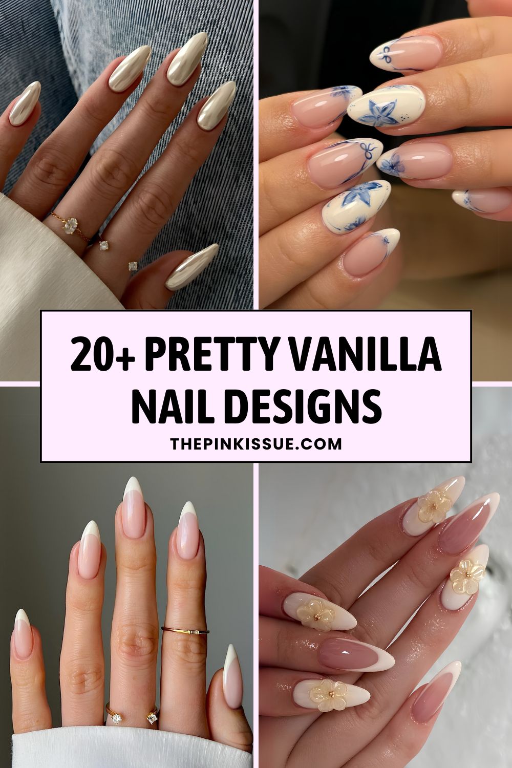 Vanilla nail ideas Pinterest