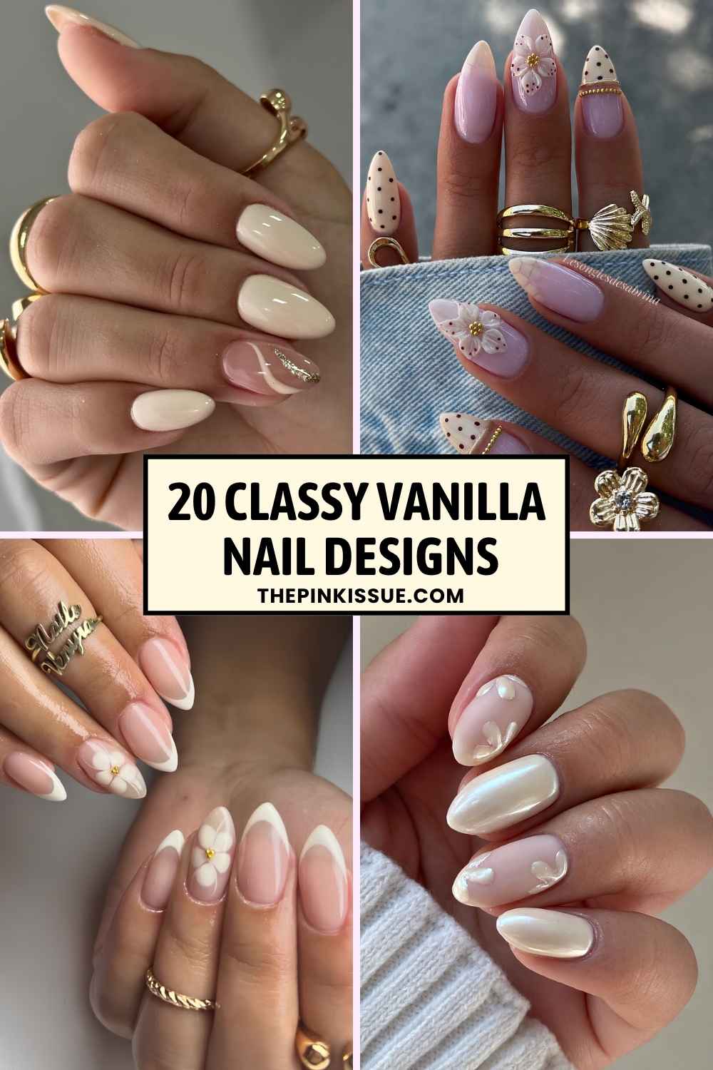 Vanilla nail inspo Pinterest