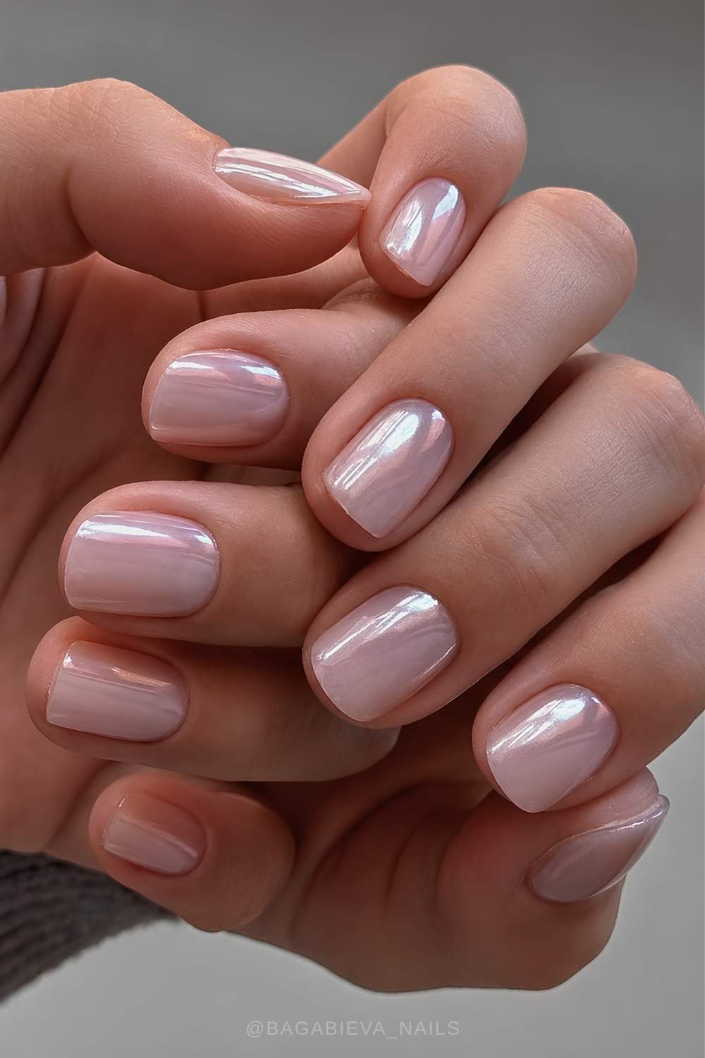 White baby chrome nails
