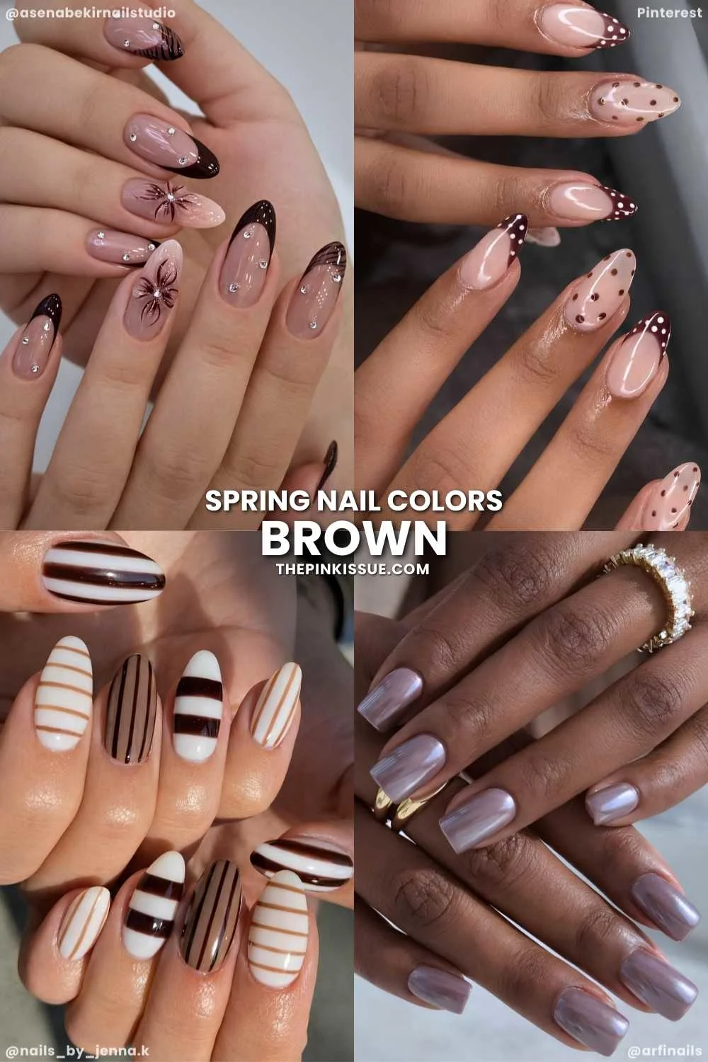 Brown spring nail designs