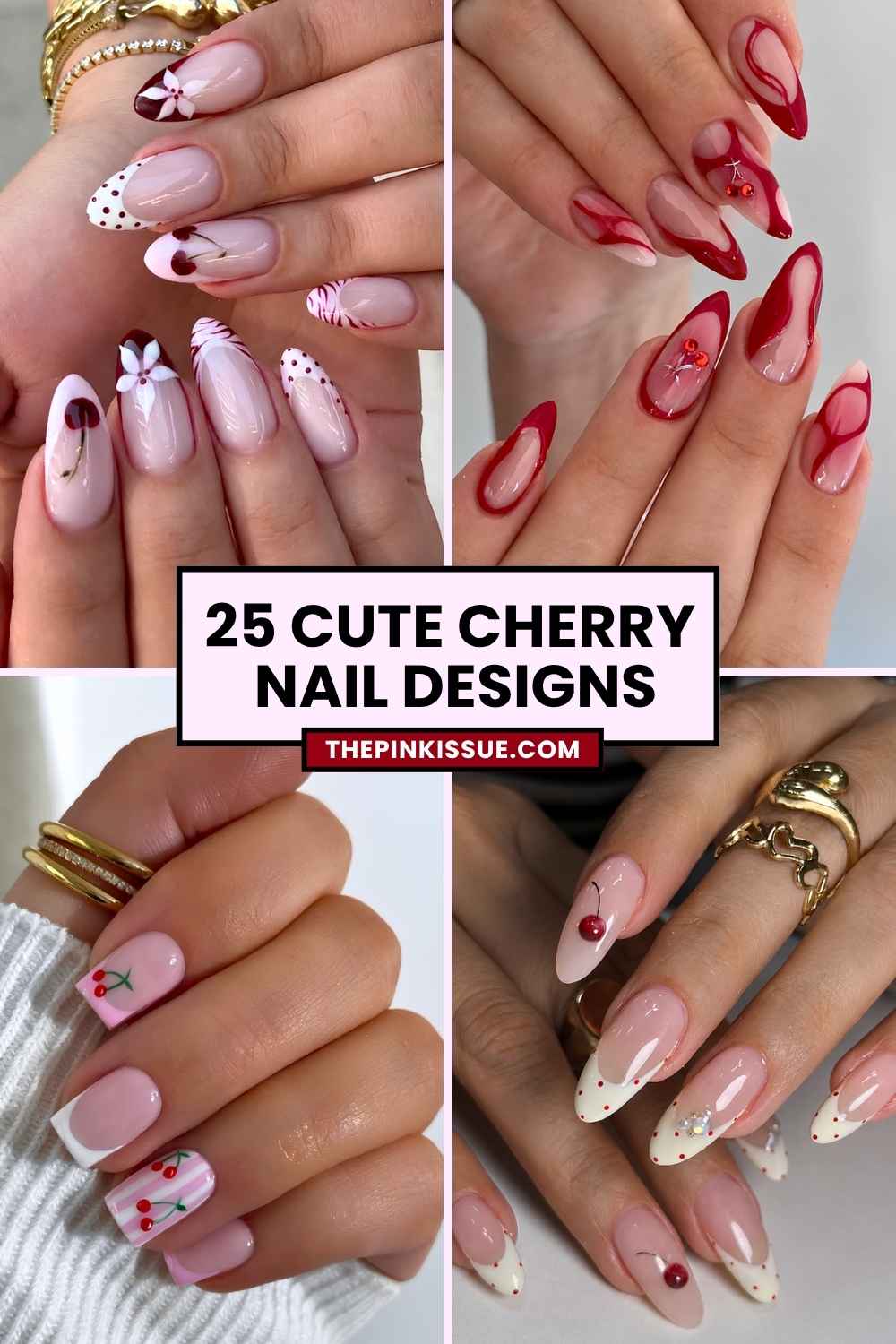Cherry nail art Pinterest