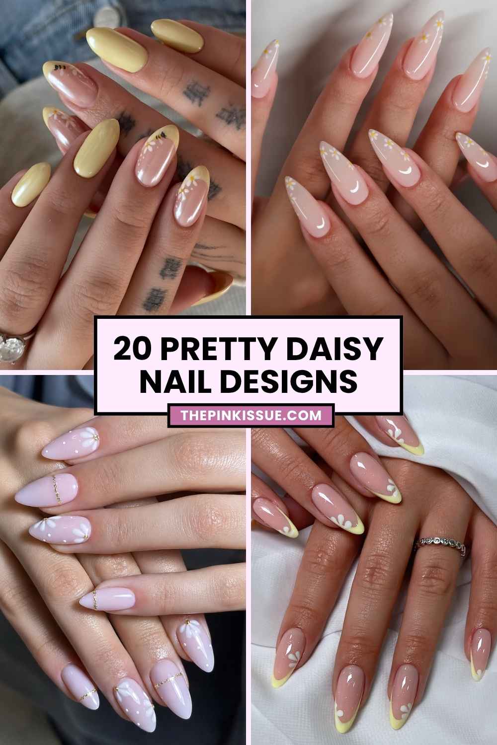 Daisy nail inspo Pinterest