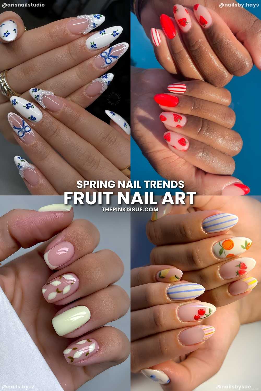 Fruit nail art for spring