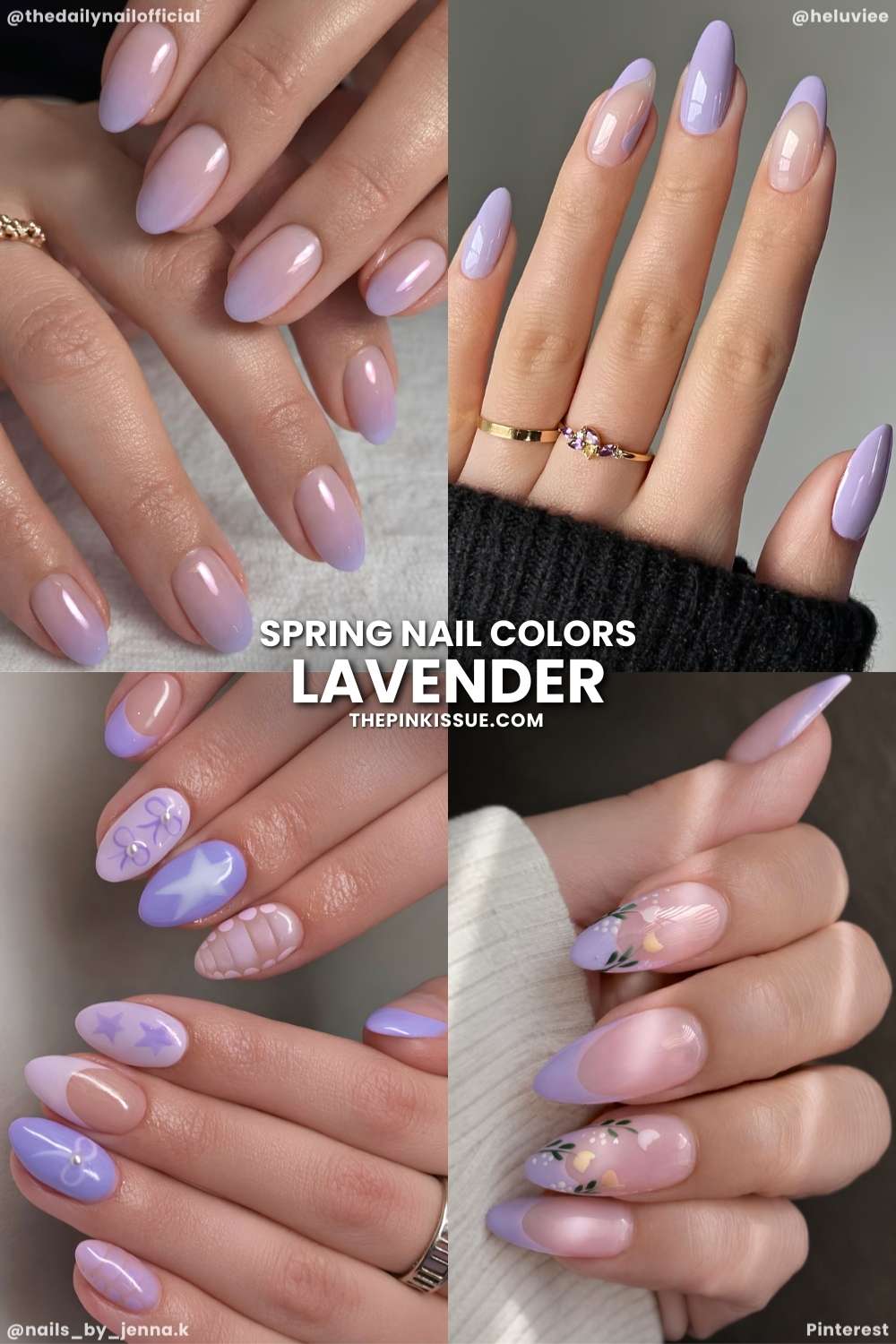 Lavender spring manicures