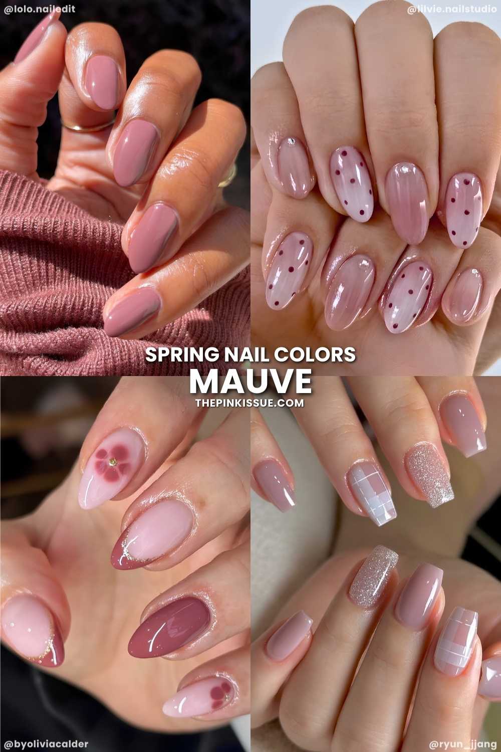 Mauve spring nail ideas
