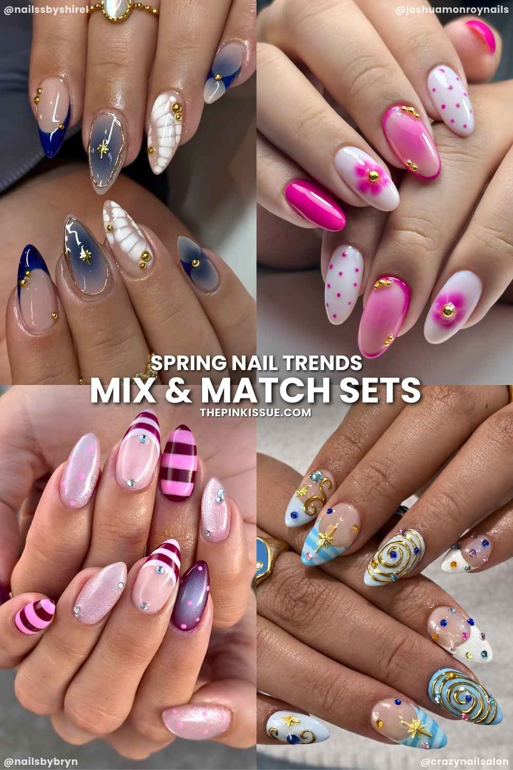 Mix and match spring nails