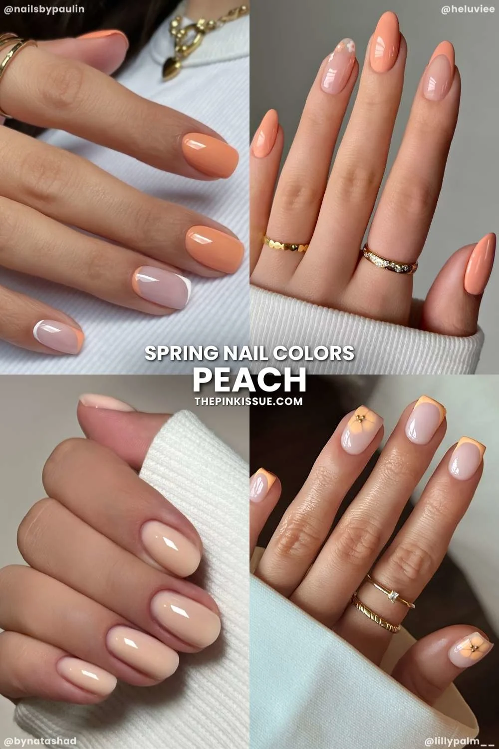 Peach spring nail ideas