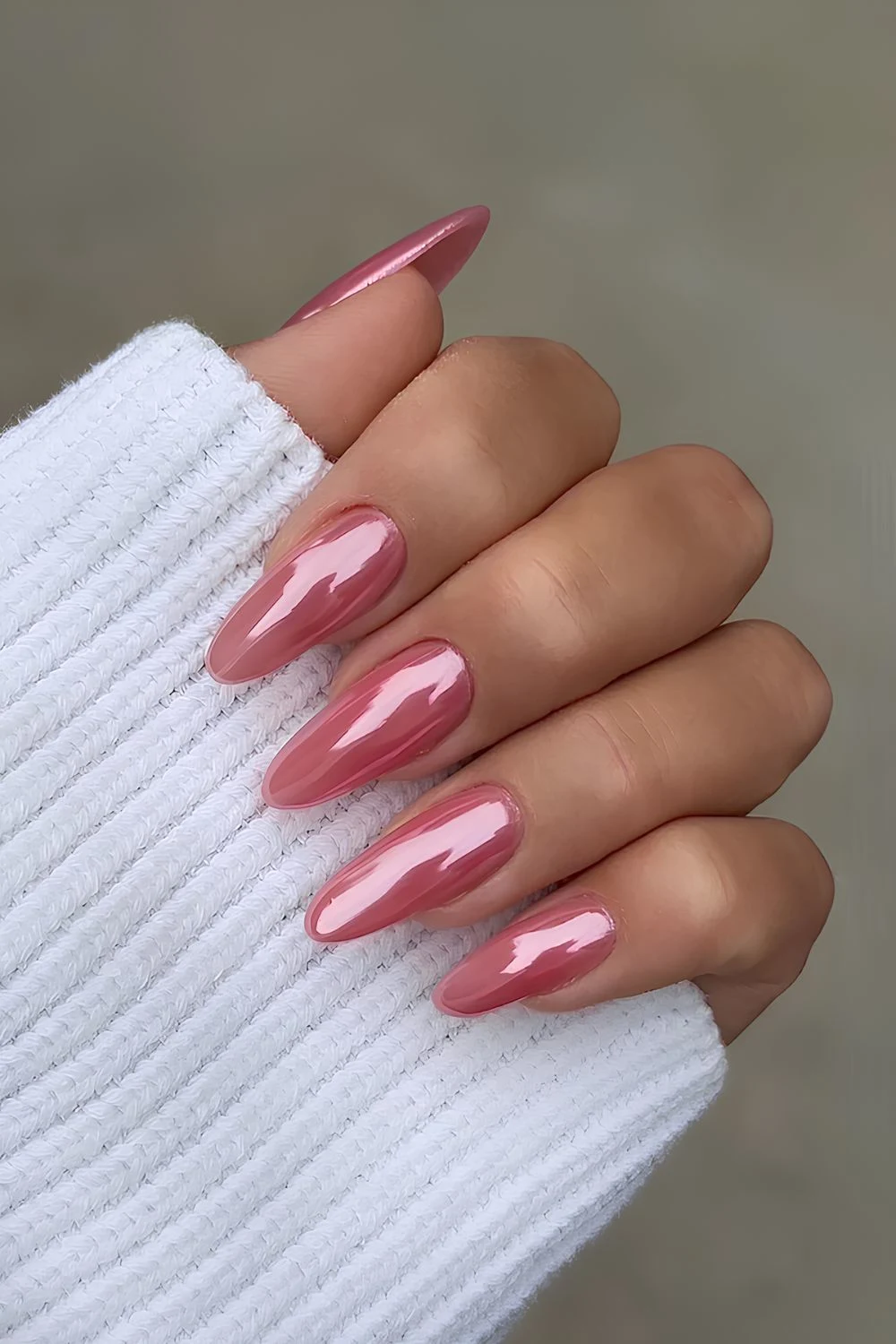 Pink strawberry-glazed nails