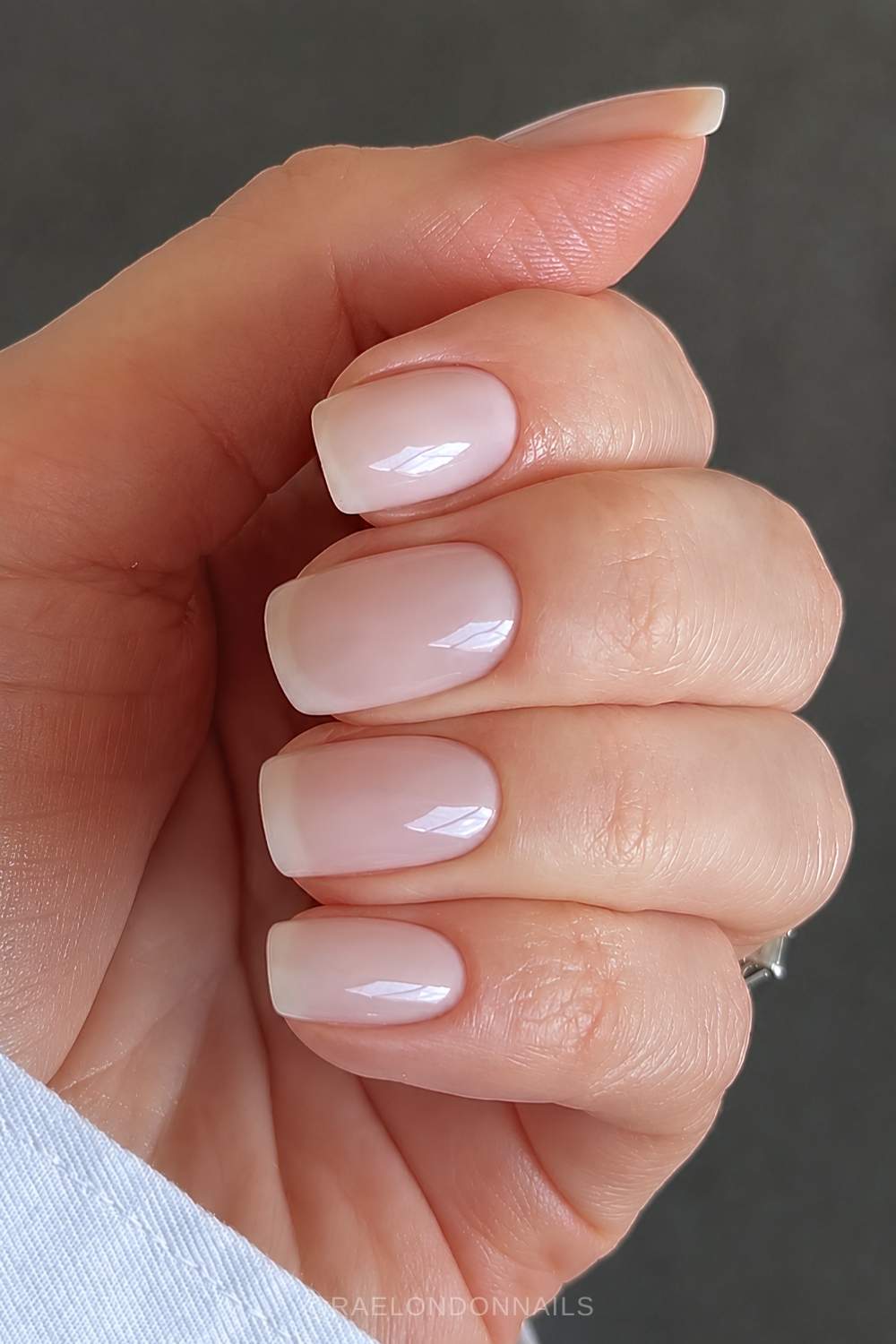 Squoval invisible French nails