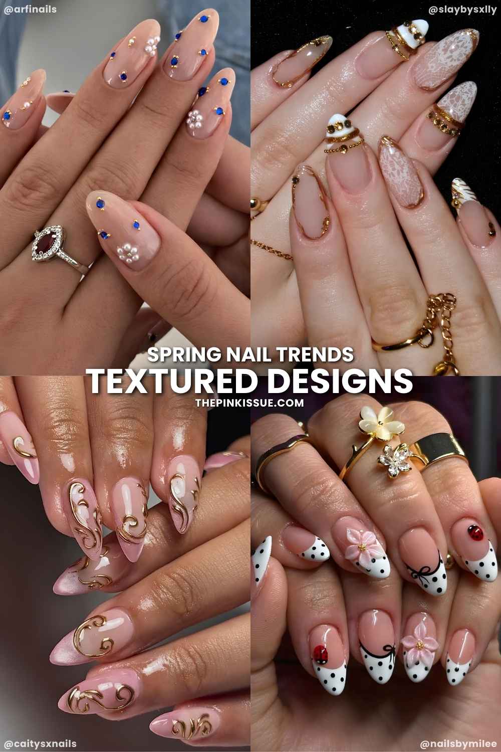 Textured spring nail ideas