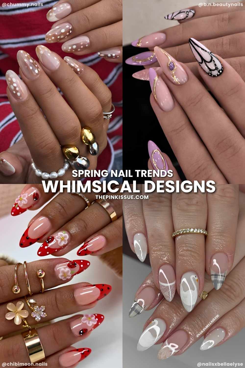 Whimisical spring nail art